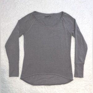 Athleta French Terry High Low Long Sleeve Top Small